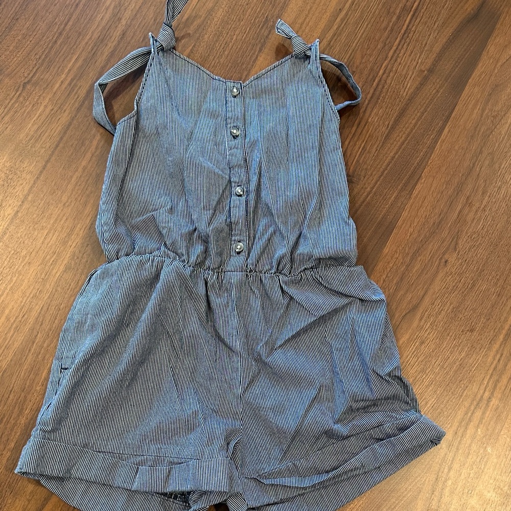 Tea Collection Navy Striped Kids Romper